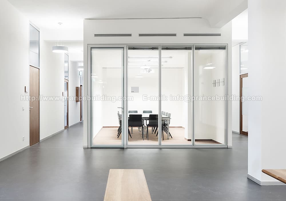 Sound insulated newest Office Building lobby Glass Partition